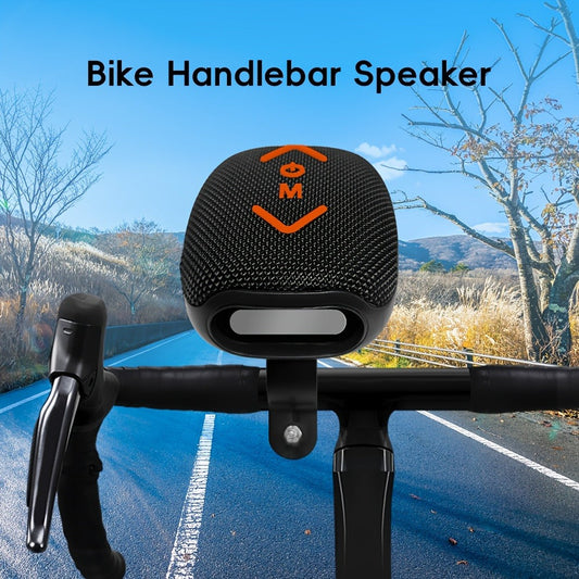 Bluetooth Bike Speaker, IPX5 Waterproof Handlebar Speaker with 10-Hour Battery, FM, TF, AUX, TWS & Hands-Free Calls