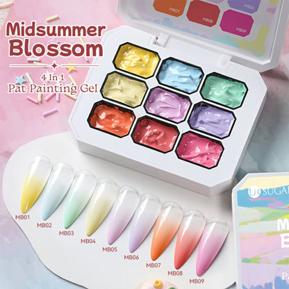 4-in-1 Gradient Gel Nail Polish Set 3pcs - Pat Ombre Gel for French Manicure Nail Stamping Painting & Powder Art - Solid Varnish Gel for Seamless Ombre Nail Art Women Salon Home DIY