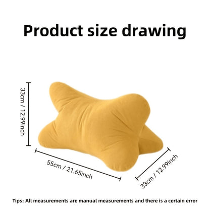Triangular Lumbar Support Pillow Chenille, Breathable Back Cushion with Hidden Zipper for Office Chair Sofa Bed