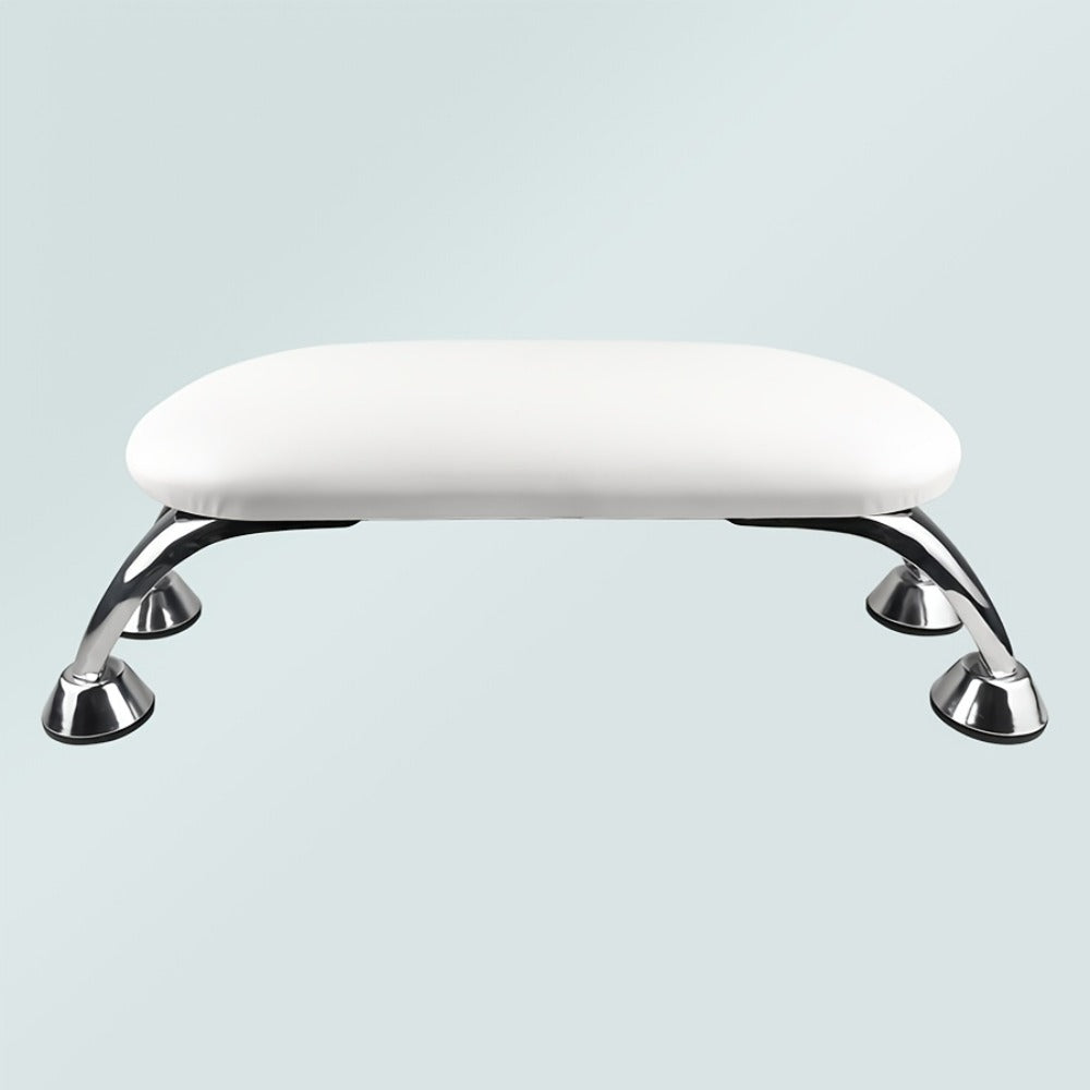 Padded Nail Armrest with Chrome-Finish Four-Leg Stand in Pink, Black or White Checkout Options