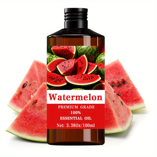 Essential Oil Watermelon Fresh Fruity Aroma in 100ml Bottle for Diffuser, Massage, Meditation and Personal Care