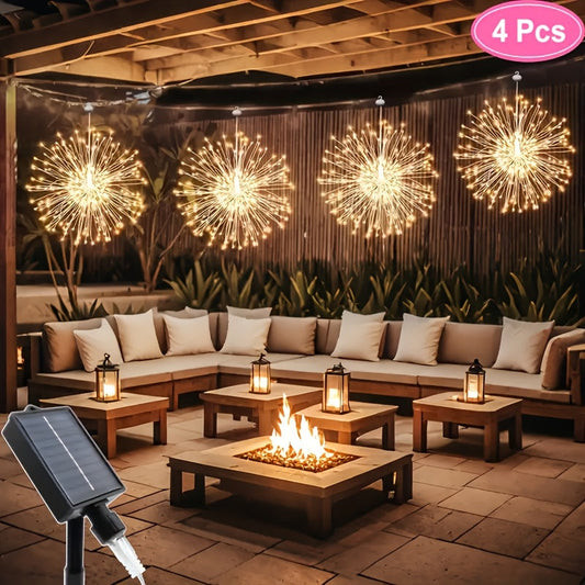 Solar Firework Lights | LED Starburst Garden Patio Tree Decor