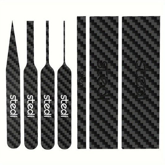 Carbon Fiber Sanding Sticks Set of 7, Hobby Model Sanding Tools with 4 Detail Polishing Boards, 3 Sizes 3"x0.6" 3"x0.4" 3"x0.2" for Scale Models Miniatures Gunpla