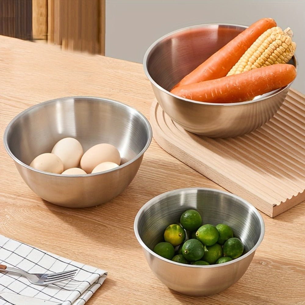 3-Piece Mixing Bowl Set with Small, Medium and Large Nested Bowls and Source-Marked Dimensions