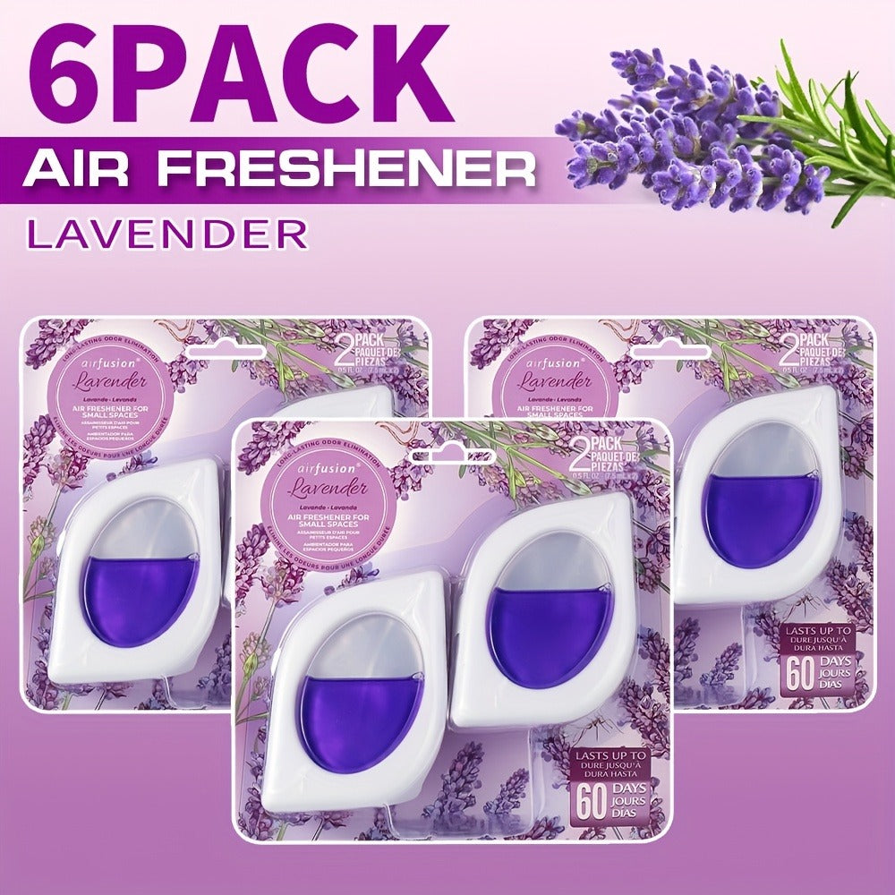 Compact Air Freshener Cups in Six Scents, Available in 2, 6 or 12 Packs for Closets, Bathrooms and Small Spaces