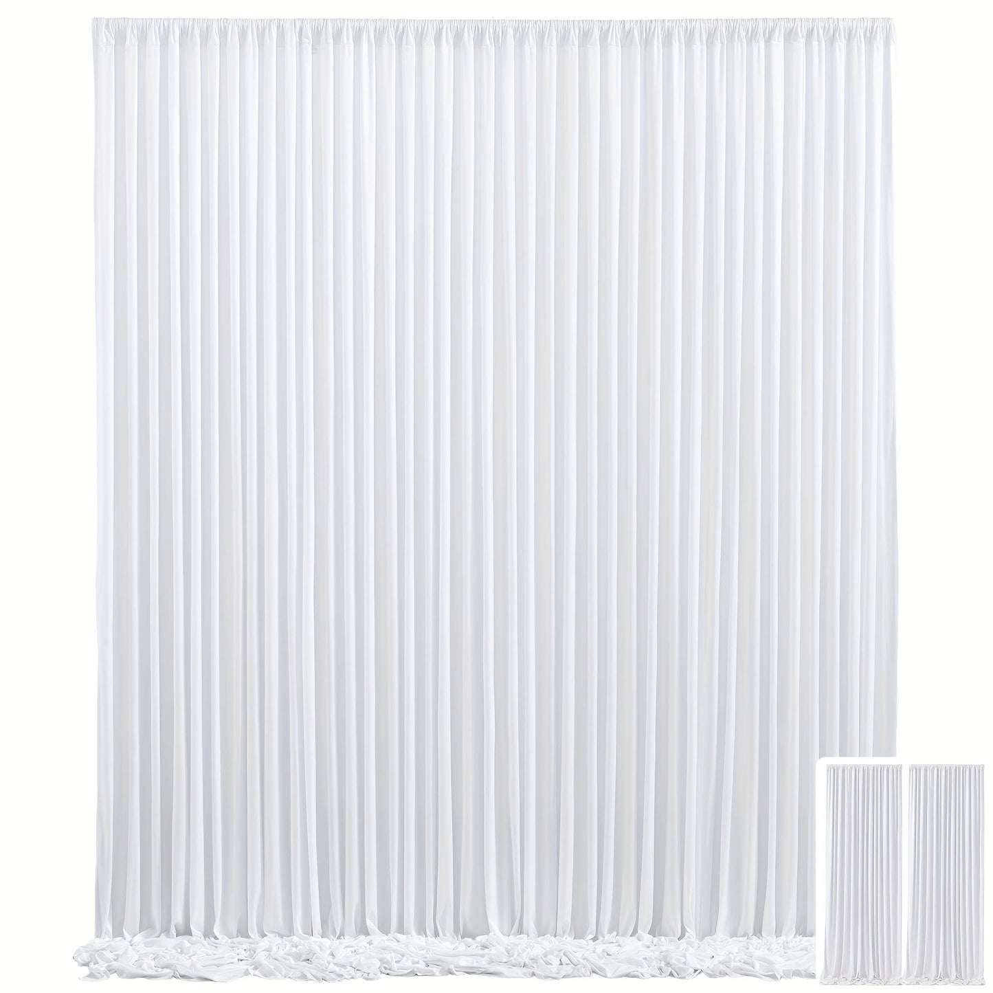 Two-Piece Photography Backdrop Curtain Set with 150 cm Width and 215 cm or 300 cm Height Options