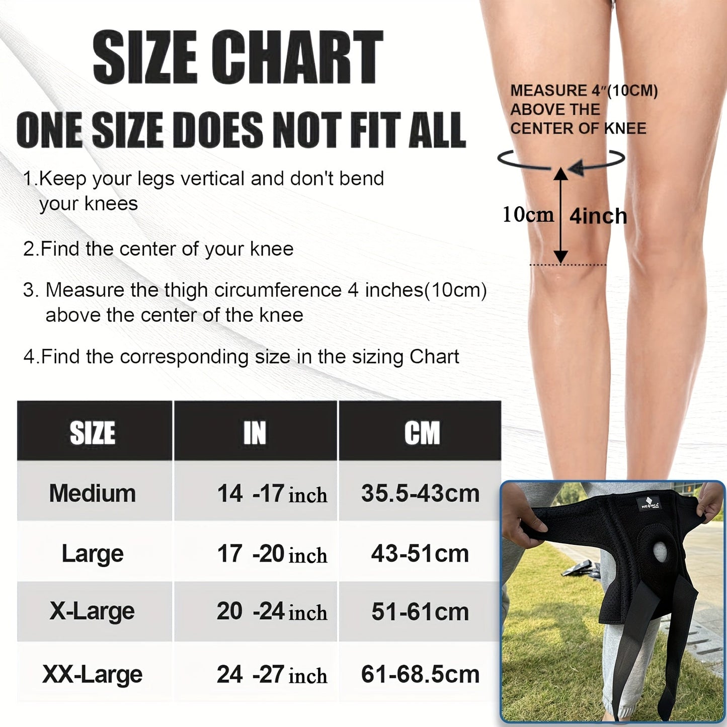 Knee Brace with Patella Gel Pad & Side Spring Stabilizers – Adjustable Compression Knee Support Wrap for Sports Running Workouts Camping, Breathable Knee Joint Stabilizer for Women Men, Blue & Black