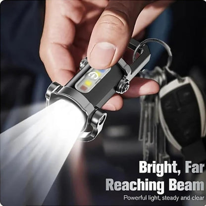 Flashlight 1200-Lumen Keychain 4-Pack with Seven Modes, USB-C Charging and Phone Power Output