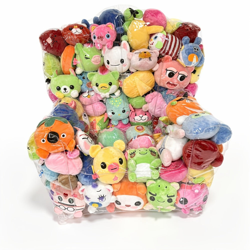 Transparent Plush Toy Storage Bag with Zipper Closure, Openable 100 x 90 cm Clear Organizer Cover