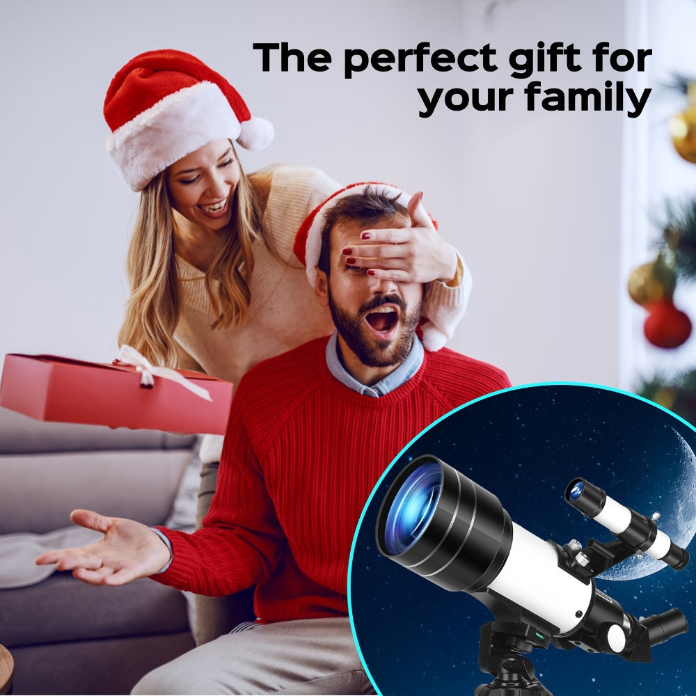 Monocular Telescope 150X with 3 Eyepieces, 70mm Aperture & Tripod – Portable Astronomical Refractor with Phone Holder & Barlow Lens, Easy Setup, Best Gift for Nature, Education & Stargazing