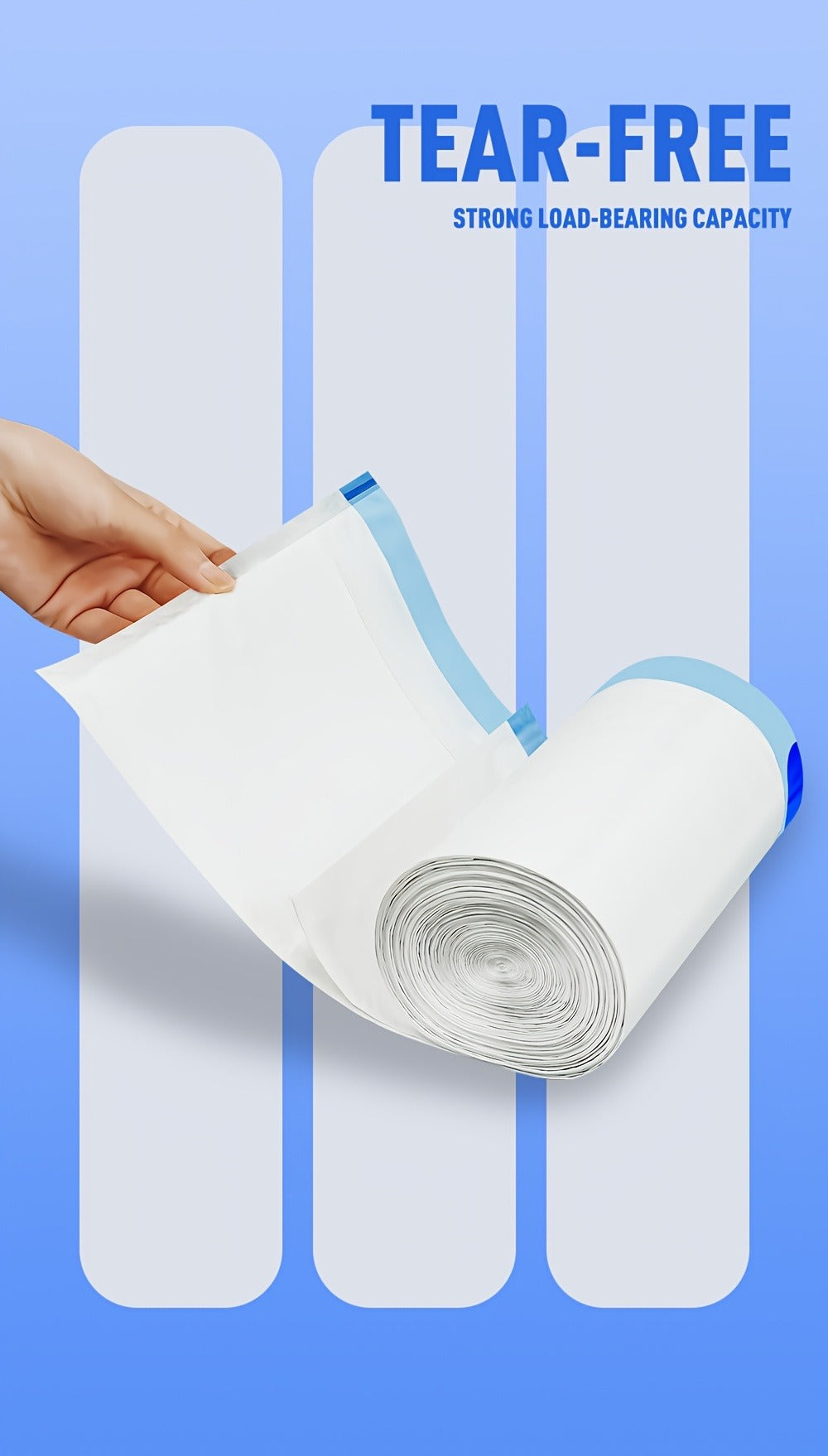 13-Gallon Scented Drawstring Trash Bags, 150-Count Pack in Three 50-Bag Rolls with Blue Ties