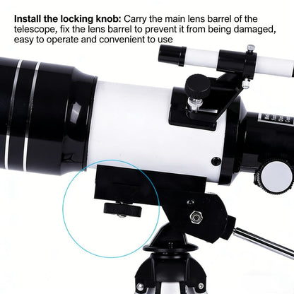F30070 Refractor Telescope Kit with 13.6-Inch Tube, 20.9-Inch Tripod and Phone Adapter Pictured