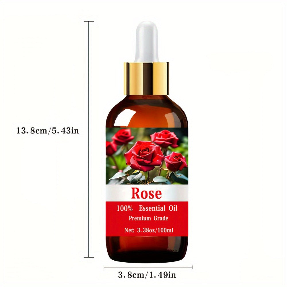 Essential Oil Romantic Rose Floral Aroma in 100ml Bottle with Lightweight Fast-Absorbing Texture