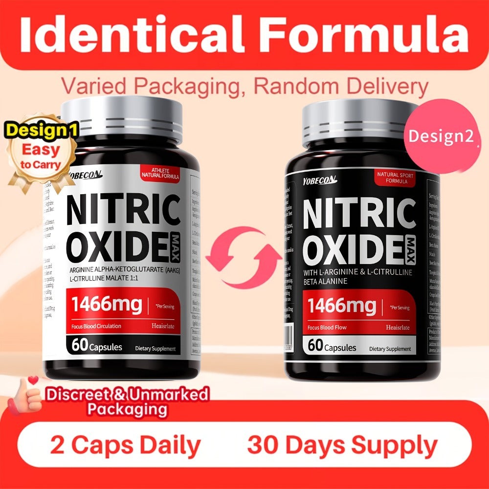 Nitric Oxide Supplement for Men — 800mg AAKG L-Arginine L-Citrulline Beetroot Capsules | Natural Energy & Focus Formula | Third-Party Tested Male Health Support