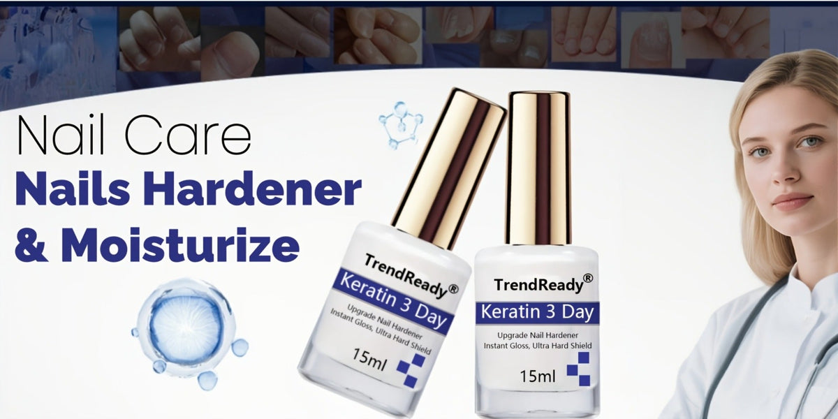 Nail Hardener for Weak Brittle Splitting Nails 2 Pack - Fast Drying White Nail Strengthener with Vitamin E