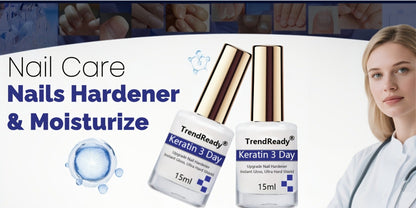 Nail Hardener for Weak Brittle Splitting Nails 2 Pack - Fast Drying White Nail Strengthener with Vitamin E