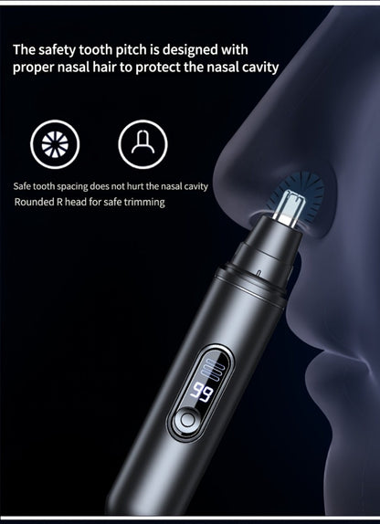 Rechargeable Nose, Ear and Eyebrow Hair Trimmer with LED Display in Two Exact Checkout Configurations