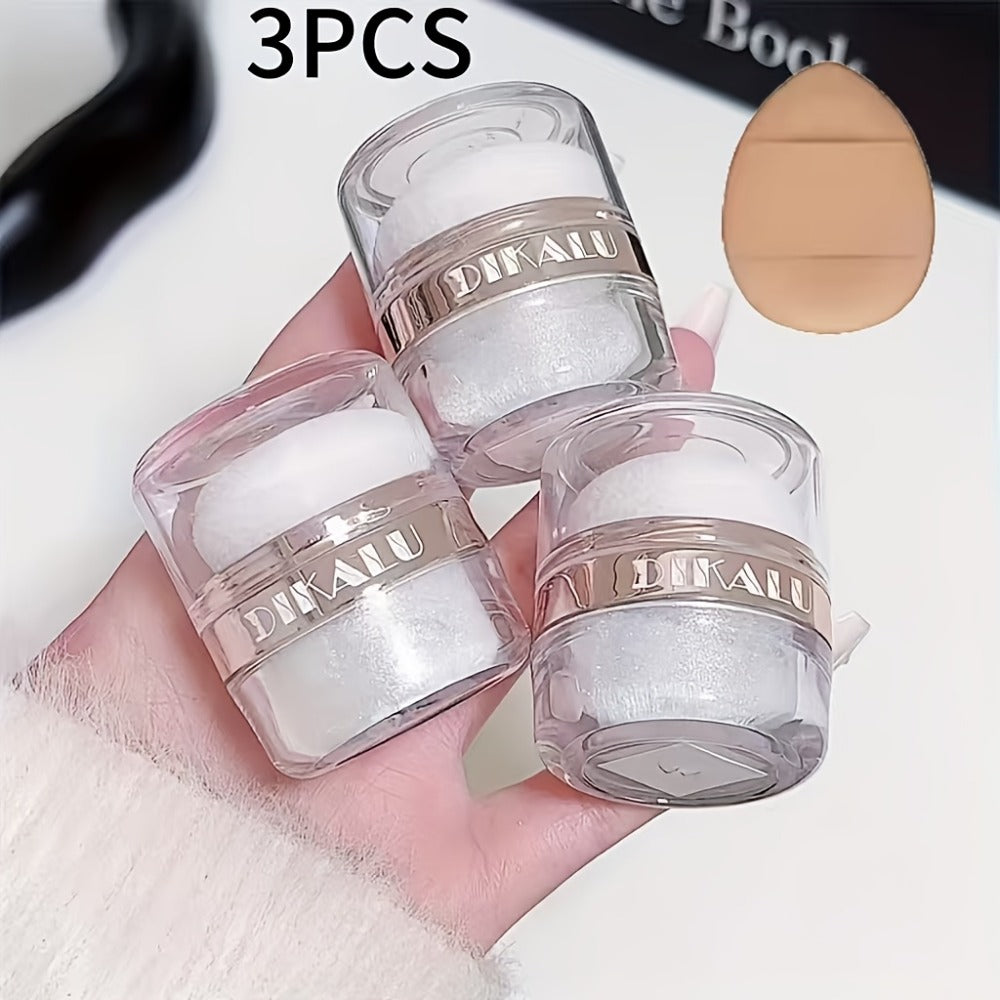 Glitter Highlighter Powder Set 3pcs Shimmer for Face & Body - Radiant Sparkle Fairy Glow Buildable Medium Coverage