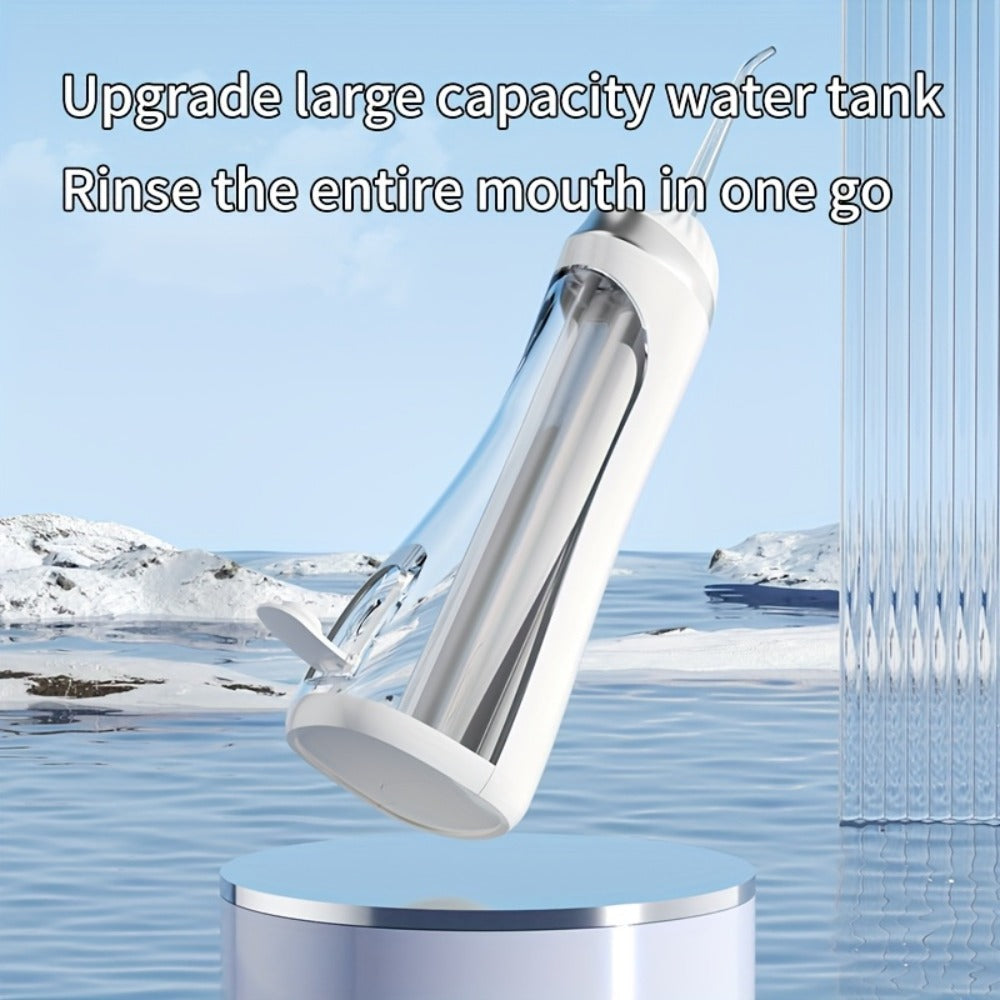 Water Flosser Portable Three-Mode Design with USB Charging, Brush Head Attachment and Three Color Options