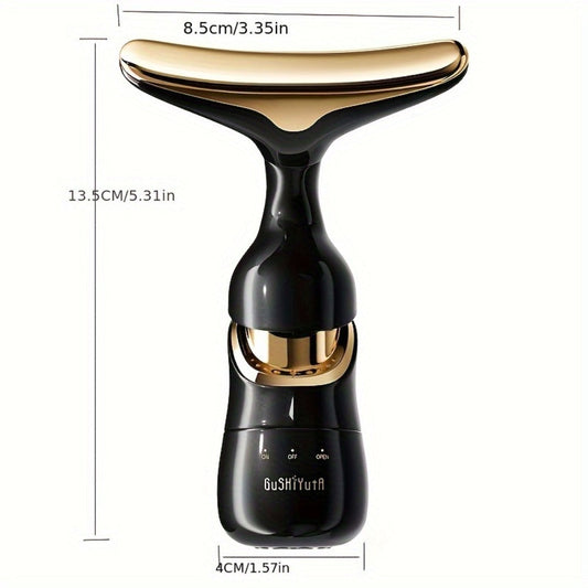 Facial Massager 3-in-1 with Interchangeable Heads for Face Neck Eyes