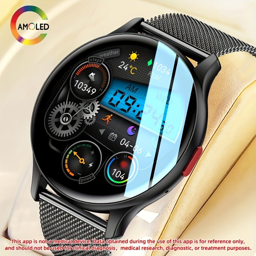 Smartwatch – AMOLED for Men SENBONO 1.43" HD Bluetooth Calling, 100+ Sport Modes, DIY Custom Watch Face, Heart Rate Sleep Blood Oxygen…