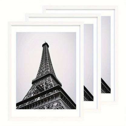 Three-Piece 12 x 16-Inch Wall Picture Frame Set in Black, White, Gold and Four Wood-Tone Finishes