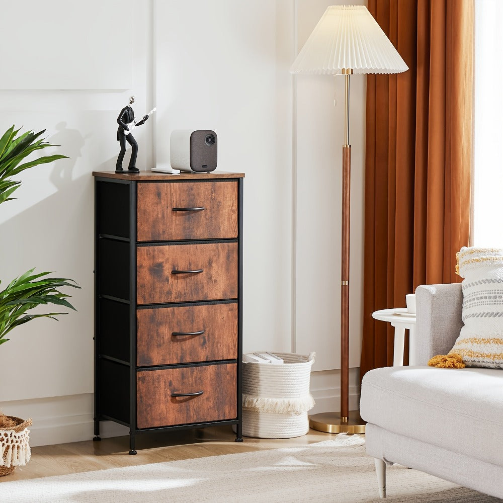 4-Drawer Metal Dresser, Bedroom Drawer Chest for Organized Everyday Storage detail image - detail view 10