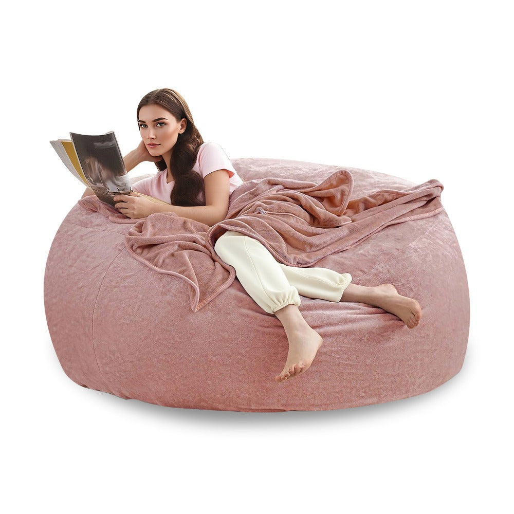 4-Foot Oversized Bean Bag Chair, Floor Lounge Chair for Living Room detail image - detail view 3