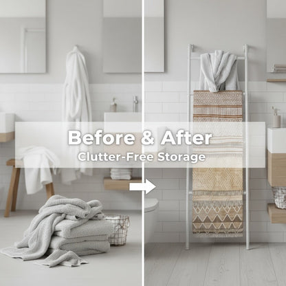 4-Layer Metal Blanket Ladders with Tool-Free Assembly for Living Room detail image - detail view 10