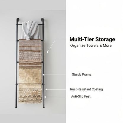 4-Layer Metal Blanket Ladders with Tool-Free Assembly for Living Room detail image