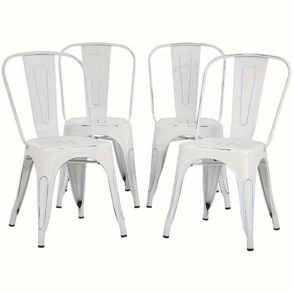 4-Pack Metal Dining Chair, Kitchen Dining Seat for Comfortable Everyday Seating detail image - detail view 5