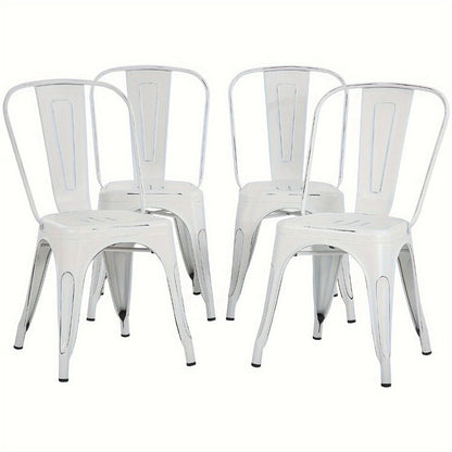 4-Pack Metal Dining Chair, Kitchen Dining Seat for Comfortable Everyday Seating detail image - detail view 5