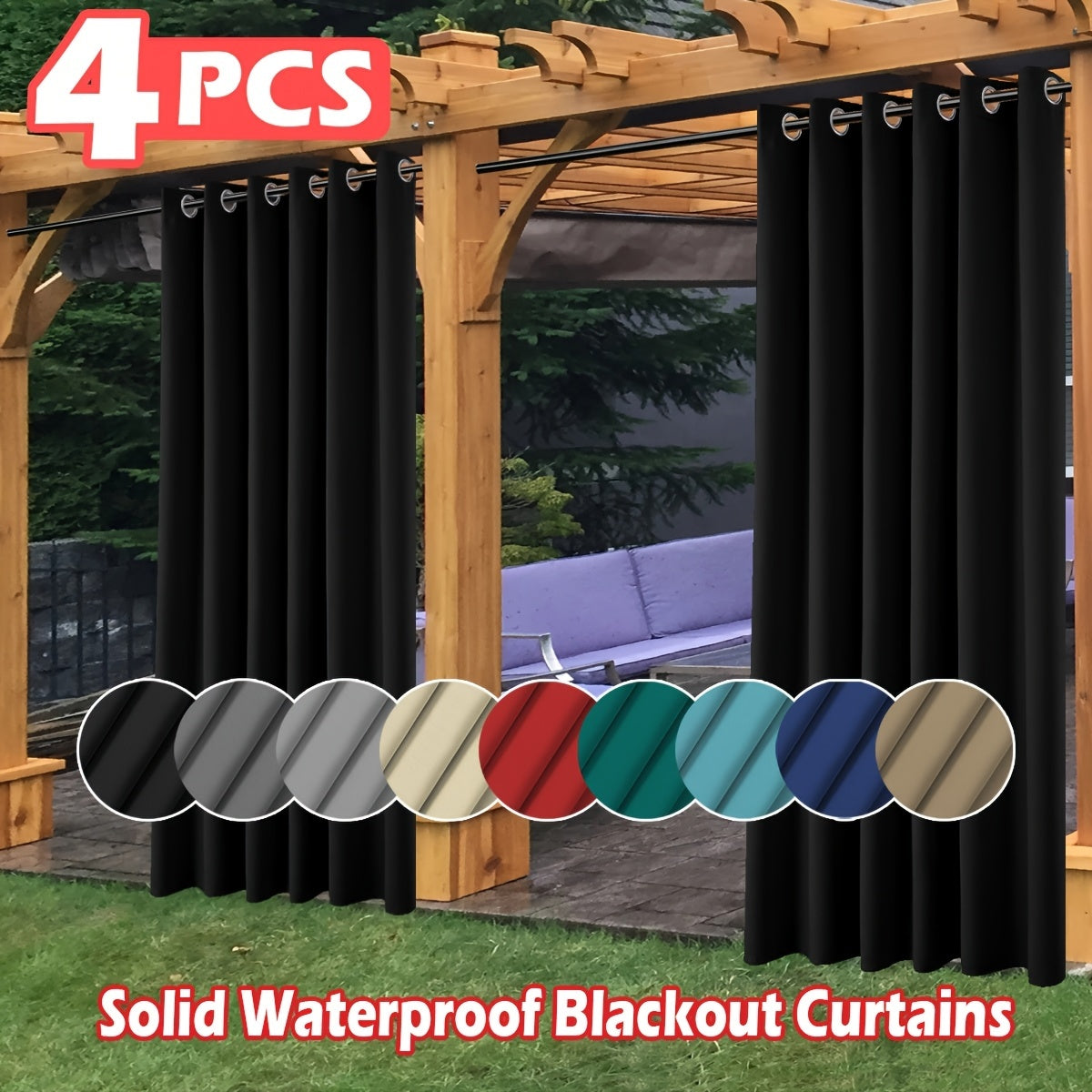 4-Pack Outdoor Privacy Screen with UV Protection and Waterproof Protection for Patio detail image