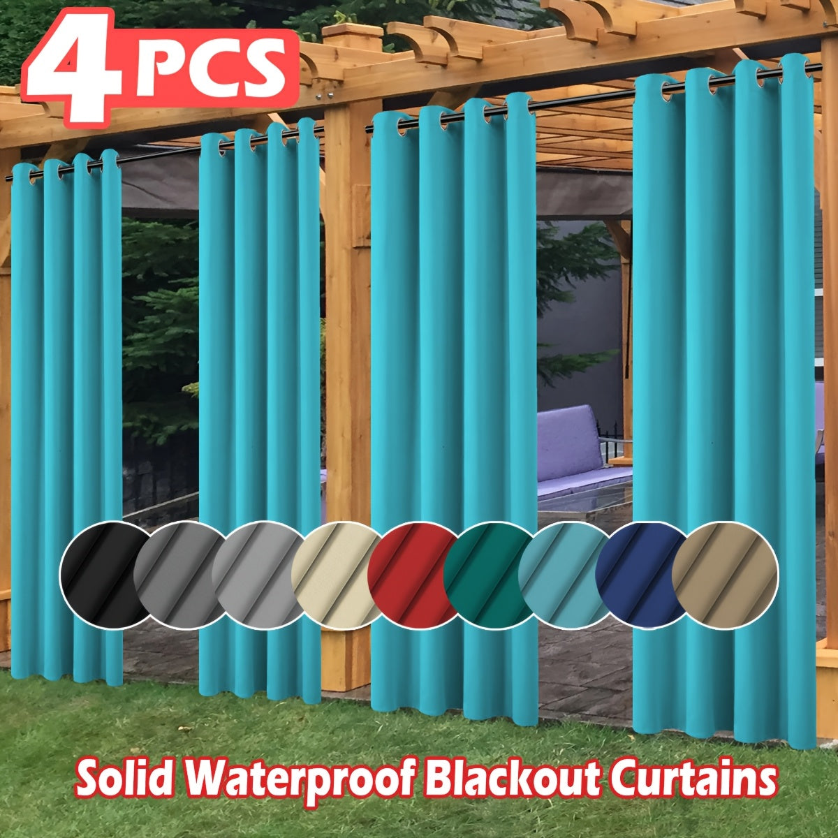 4-Pack Outdoor Privacy Screen with UV Protection and Waterproof Protection for Patio detail image - detail view 5