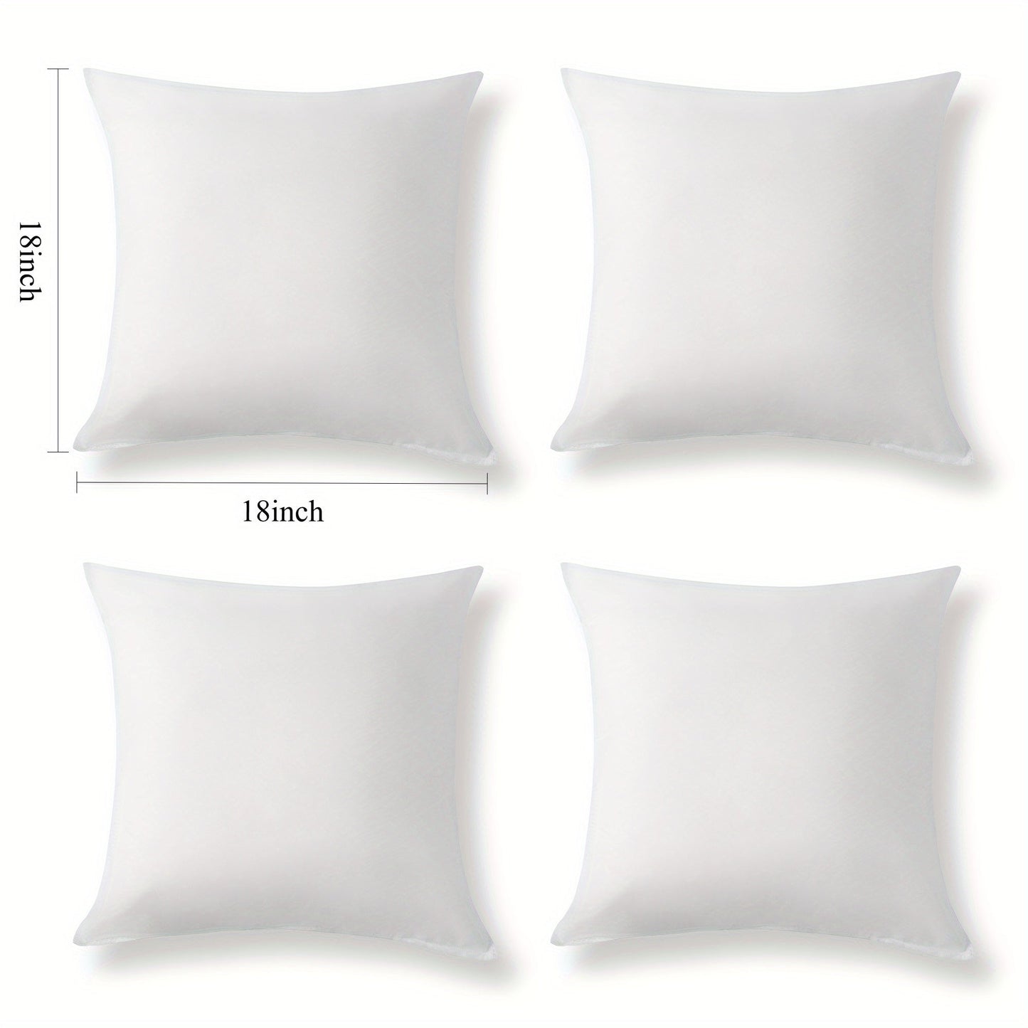 Pillow Inserts shown in the 18*18in 4PC option