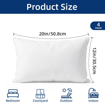 4-Pack Throw Pillows with Waterproof Protection for Living Room detail image - detail view 6
