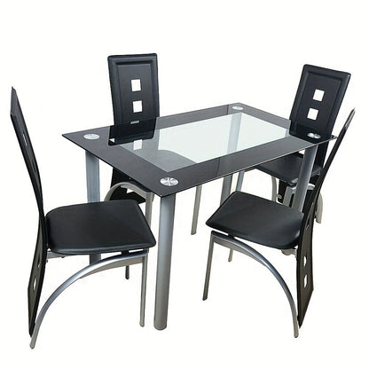 4-Piece Set Faux Leather Dining Chair with High Back for Comfortable Everyday Seating detail image - detail view 3