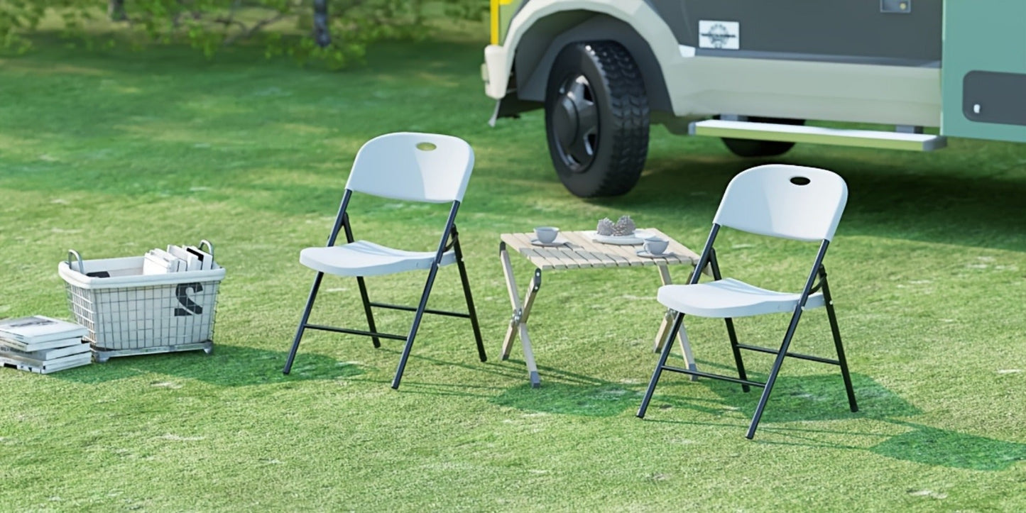 4-Piece Set Heavy-Duty Folding Chair for Home Office and Patio detail image - detail view 12