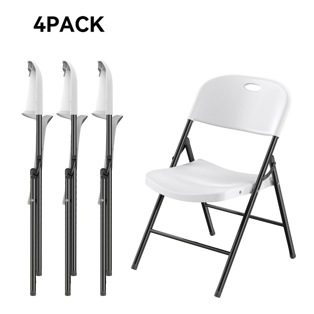 4-Piece Set Heavy-Duty Folding Chair for Home Office and Patio detail image - detail view 3