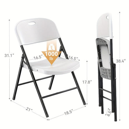 4-Piece Set Heavy-Duty Folding Chair for Home Office and Patio detail image - detail view 4