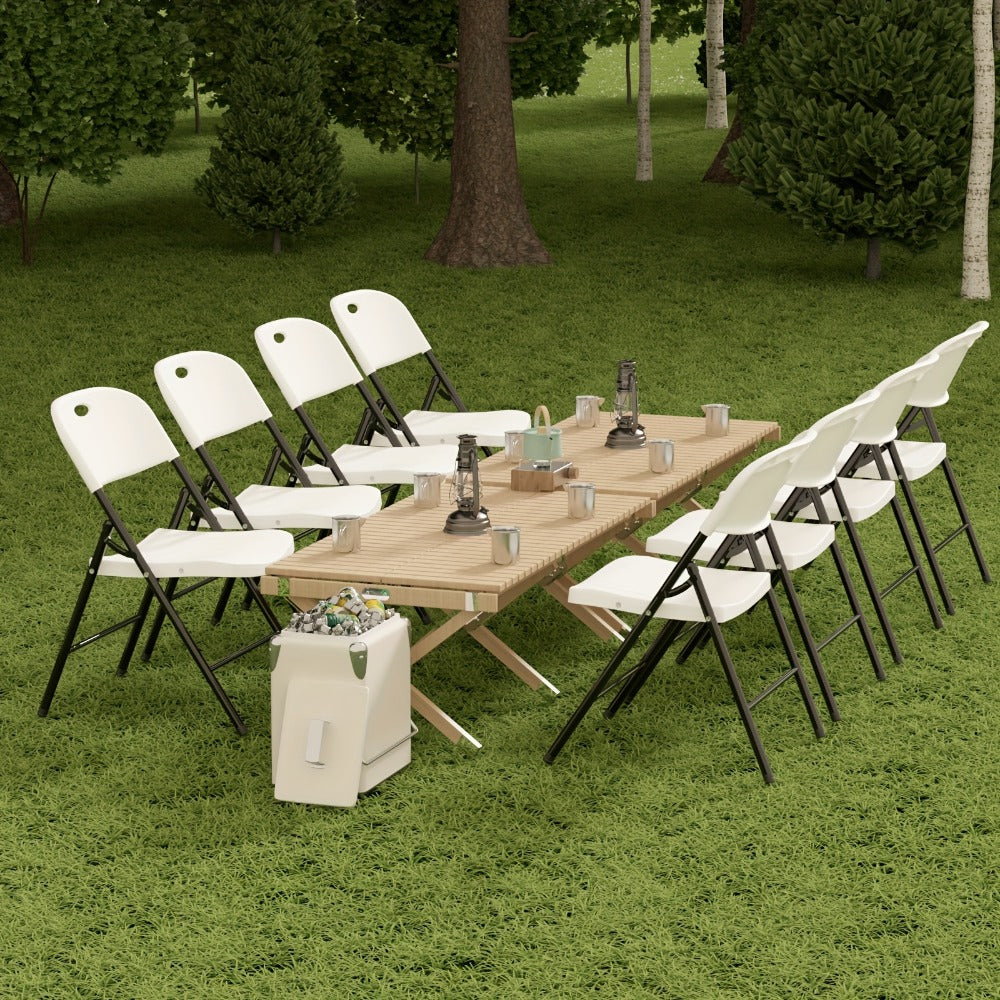4-Piece Set Heavy-Duty Folding Chair for Home Office and Patio detail image - detail view 6