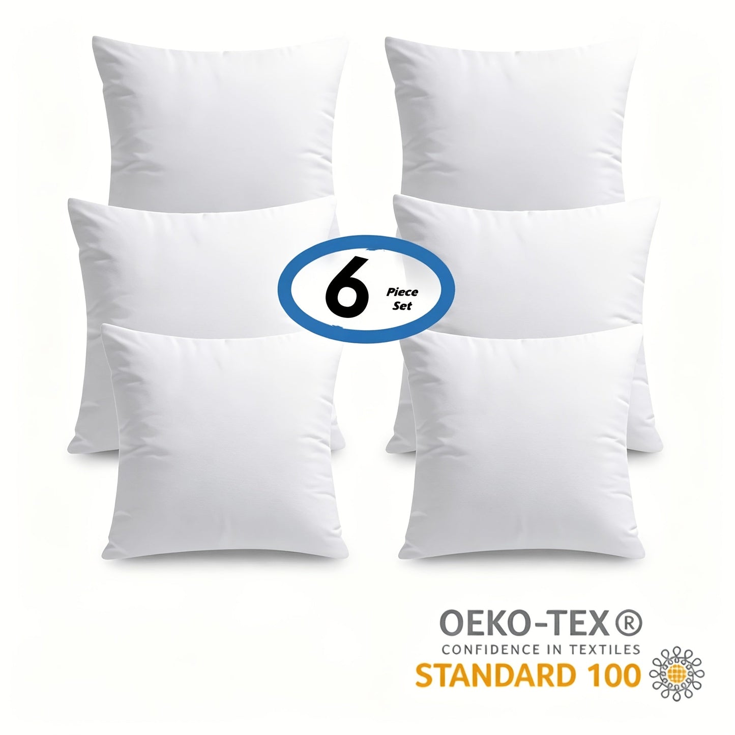 Outdoor Pillow Inserts shown in the 20*20in/50*50cm, 6pcs option