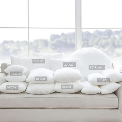 4-Piece Set Outdoor Pillow Inserts with Weather-Resistant Finish for Patio detail image - detail view 7