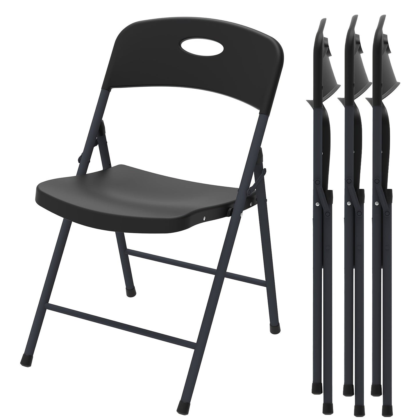 Folding Chairs shown in the Black option