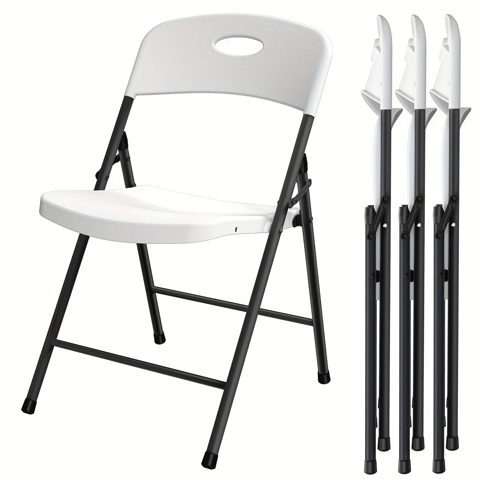 Folding Chairs shown in the White option