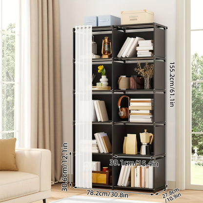 Bookshelf shown in the Black Double Row option
