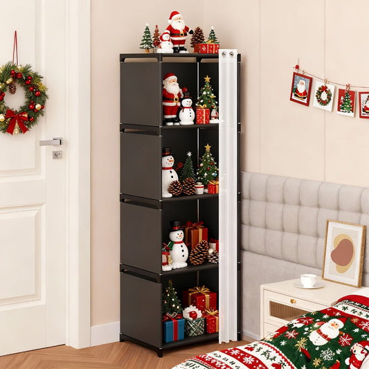 4-Tier Bookshelf, Home Library Organizer for Organized Everyday Storage in Living Room detail image