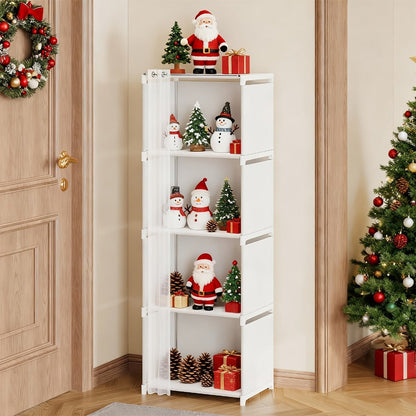4-Tier Bookshelf, Home Library Organizer for Organized Everyday Storage in Living Room detail image - detail view 8
