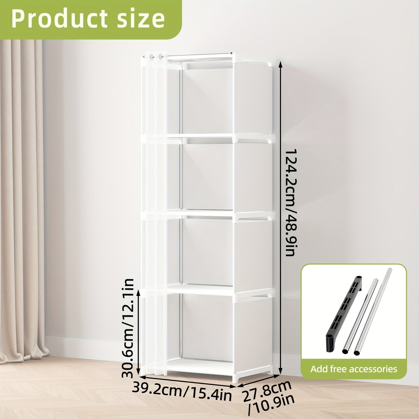 Bookshelf shown in the White option