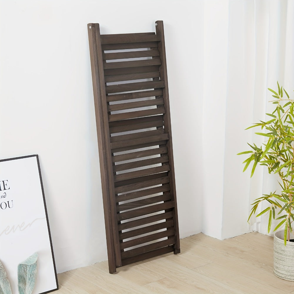 4-Tier Foldable Plant Stand with Solid Wood Construction and Open Shelves detail image - detail view 6
